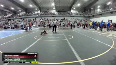 45 lbs Cons. Round 3 - Waylon Fisher, Adrian Youth Wrestling Club-A vs Waylon Phillips, Willard Youth Wrestling Club-AAA