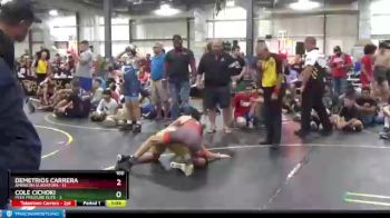 100 lbs Quarterfinals (8 Team) - Cole Cichoki, Peer Pressure Elite vs Demetrios Carrera, American Gladiators