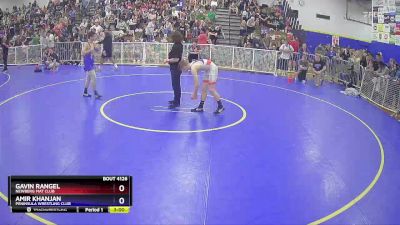 132 lbs Quarterfinal - Gavin Rangel, Newberg Mat Club vs Amir Khanjan, Peninsula Wrestling Club