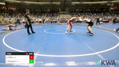 170 lbs Consi Of 16 #2 - Andrew Allen, Noble Takedown Club vs Jayden Simpson, Mustang Bronco Wrestling Club