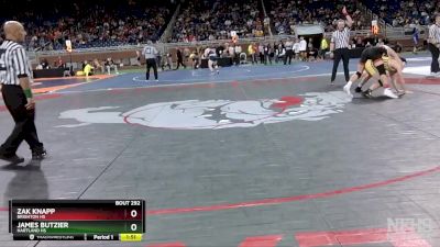 D1-165 lbs Semifinal - James Butzier, Hartland HS vs Zak Knapp, Brighton HS