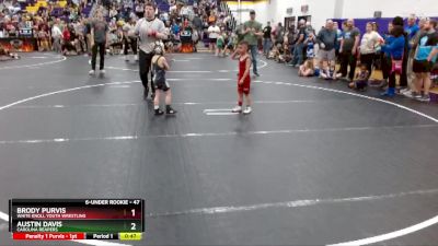 47 lbs Cons. Semi - Brody Purvis, White Knoll Youth Wrestling vs Austin Davis, Carolina Reapers