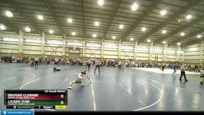 85 lbs 1st Place Match - Drayger Cloward, Uintah Jr High Wrestling vs Louden Eure, Charger Wrestling Club