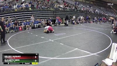 165 lbs Semis & 1st Wrestleback (8 Team) - Melody Vazquez, Team Indiana vs Elizabeth NIEMI, Oregon Girls