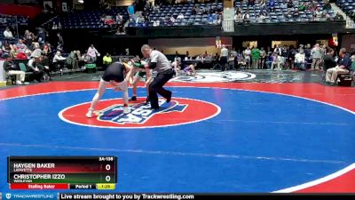 3A-138 lbs Quarterfinal - Christopher Izzo, Wesleyan vs Haygen Baker, LaFayette