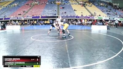 165 lbs Semis (4 Team) - Hayden Brown, Oklahoma City vs Cameron Hargrove, William Penn