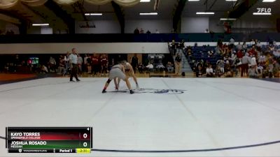 157 lbs Cons. Round 3 - Kayo Torres, Springfield College vs Joshua Rosado, Messiah