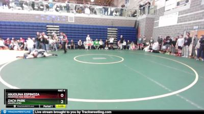 140 lbs Champ. Round 1 - Zach Park, Unaffiliated vs Anjolina Espinoza, Mountain Man Wrestling