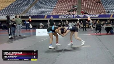 155 lbs Semis (4 Team) - Skylah Chakouian, Elmira College vs Nyla Burgess, Adrian College