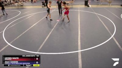 160 lbs Champ. Round 2 - Zach Hanson, Lakeville Youth Wrestling Association vs Jayden Waste, Minnesota