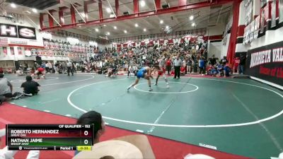 152 lbs Cons. Round 3 - Nathan Jaime, Bishop Amat vs Roberto Hernandez, Great Oak