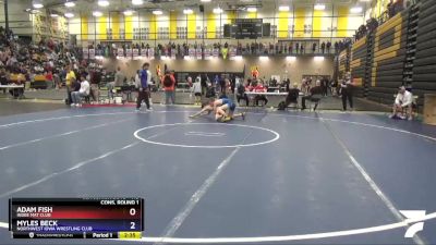 113 lbs Cons. Round 1 - Adam Fish, Indee Mat Club vs Myles Beck, Northwest Iowa Wrestling Club