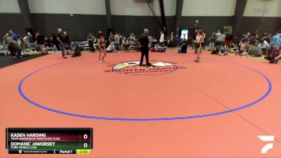 97 lbs Cons. Semi - Kaden Harding, Team Aggression Wrestling Club vs Domanic Jaworsky, Toro World Club