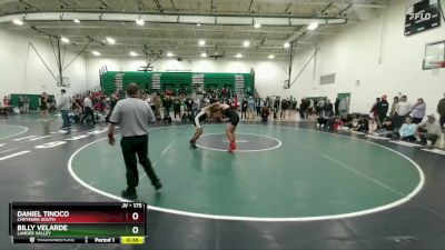 175 lbs Cons. Round 3 - Daniel Tinoco, Cheyenne South vs Billy Velarde, Lander Valley