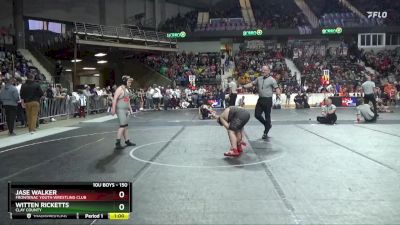 150 lbs Champ. Round 1 - Witten Ricketts, Clay County vs Jase Walker, Frontenac Youth Wrestling Club