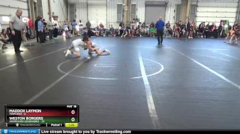 96 lbs Round 1 - Weston Borgers, Aggression Legionaries vs Maddox Laymon, Team Ohio