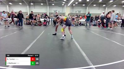 130 lbs Round 7 (10 Team) - Ian Mathuse, River City Wrestling vs Noah Tucker, Rebellion