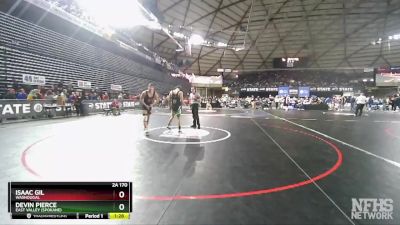 2A 170 lbs Champ. Round 1 - Devin Pierce, East Valley (Spokane) vs Isaac Gil, Washougal