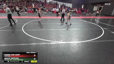 84 lbs Cons. Round 3 - Kason Van Camp, Kaukauna vs Brock Switlick, Wausau West Youth Wrestling