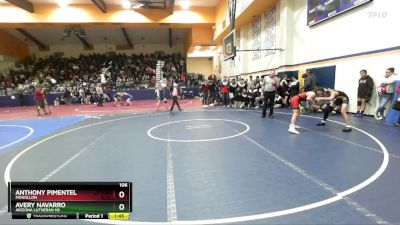 106 lbs Semifinal - ANTHONY PIMENTEL, Mogollon vs Avery Navarro, Arizona Lutheran HS