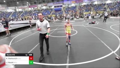 80 lbs Round Of 16 - Kaiden Starkovich, Black Fox Wrestling Academy vs Jace Hauan, Wellington Eagles