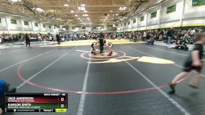 80 lbs Champ. Round 2 - Karson Smith, Ironhawk Wrestling Academy vs Jace Anderson, Moorcroft Mat Masters