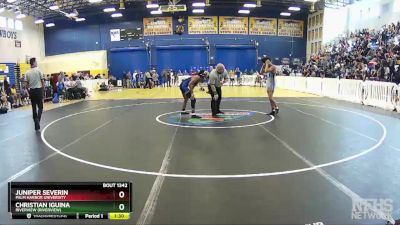 120 lbs Cons. Semi - Christian Iguina, Riverview (Riverview) vs Juniper Severin, Palm Harbor University