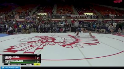 120 lbs Semifinal - Kadynce Axelson, Chanute vs Kendra Hurla, Rossville