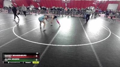 124-127 lbs Round 5 - Ramsey Brandenburg, Wisconsin vs Aileen Aragon, Iowa