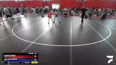 132 lbs Cons. Round 3 - Vance Barz, MN vs Dillon White, IL