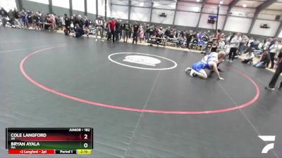 182 lbs Champ. Round 1 - Cole Langford, OR vs Bryan Ayala, WA