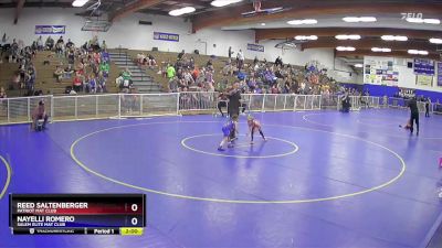 45 lbs Round 3 - Reed Saltenberger, Patriot Mat Club vs Nayelli Romero, Salem Elite Mat Club