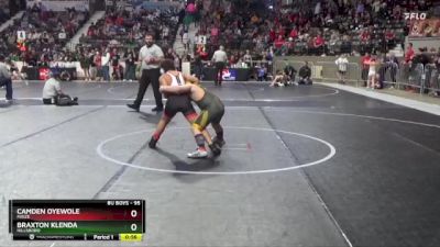 95 lbs Cons. Round 3 - Braxton Klenda, Hillsboro vs Camden Oyewole, Maize