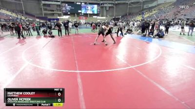 190 lbs Champ. Round 2 - Matthew Cooley, California vs Oliver McPeek, Stockton Renegades Wrestling Club