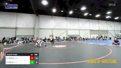 65 lbs Quarterfinal - Kaygan Walton, OK Supergirls Black vs Alaina Petro, Untouchables Girls Teal