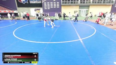 120 lbs Cons. Round 3 - Josiah Kauffman, South Dakota vs Logan Schad, Team Nazar Training Center