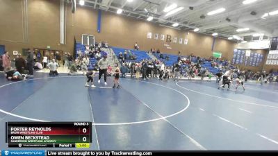 61-63 lbs Round 3 - Owen Beckstead, Sanderson Wrestling Academy vs Porter Reynolds, Bruin Wrestling Club