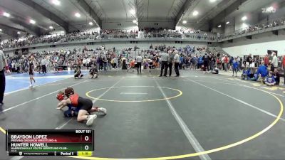 60 lbs Quarterfinal - Braydon Lopez, Proving Grounds Wrestling-A  vs Hunter Howell, Harrisonville Youth Wrestling Club-AAA