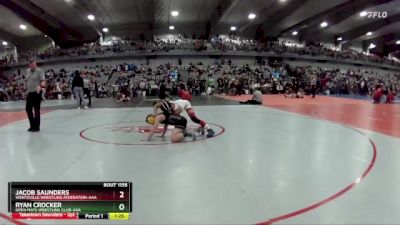 90 lbs Quarterfinal - Ryan Crocker, Open Mats Wrestling Club-AAA vs Jacob Saunders, Wentzville Wrestling Federation-AAA