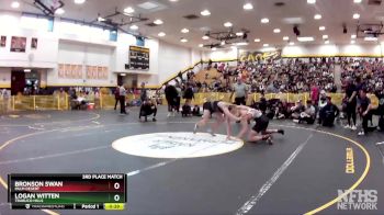 182 lbs 3rd Place Match - Bronson Swan, Palm Desert vs Logan Witten, Trabuco Hills