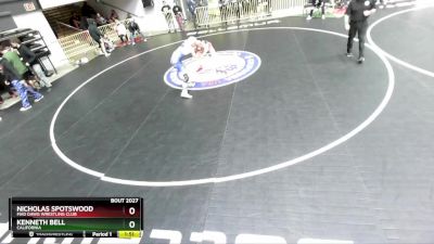 138 lbs Quarterfinal - Nicholas Spotswood, Mad Dawg Wrestling Club vs Kenneth Bell, California