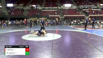 106 lbs Semifinal - Maximus Holdorff, Havre Wrestling Club vs Jacob Stirling, Camel Kids Wrestling