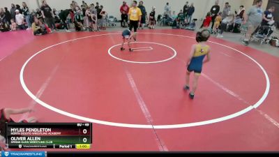 49 lbs Round 3 - Oliver Allen, Spring Klein Wrestling Club vs Myles Pendleton, North DeSoto Wrestling Academy