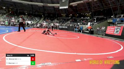 80 lbs Round Of 32 - David Wesierski, ISI WRESTLING CLUB vs Trenton Warren, Valiant Prep