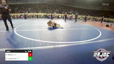 85 lbs Round Of 16 - Pryor Myers, Cushing Tigers vs Reid Lauerman, Mcalester