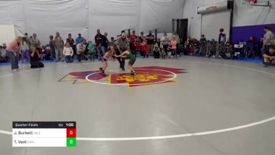 40 lbs Quarterfinal - Jonah Burkett, Imler vs Triss Vest, Carlisle