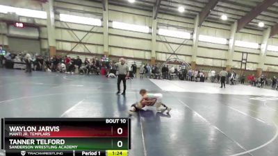 90 lbs Champ. Round 2 - Tanner Telford, Sanderson Wrestling Academy vs Waylon Jarvis, Manti Jr. Templars