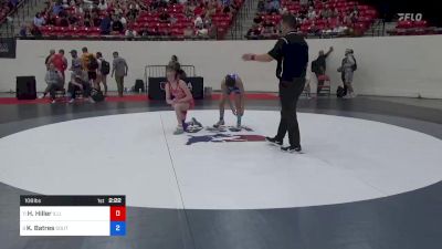 106 lbs Cons Semis - Harlee Hiller, Illinois vs Kayla Batres, South Side Wrestling Club