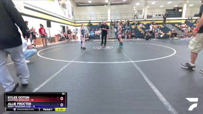 78 lbs Round 5 (6 Team) - Kylee Ooton, Backyard Brawlers vs Allie Procter, Bison Takedown Club