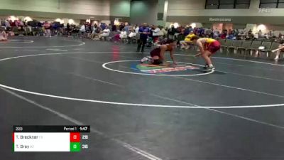 220 lbs Placement Matches (8 Team) - Timothy Gray, Brevard FCA-Alpha Dogz vs Tycen Breckner, Nebraska Hangin` Loose